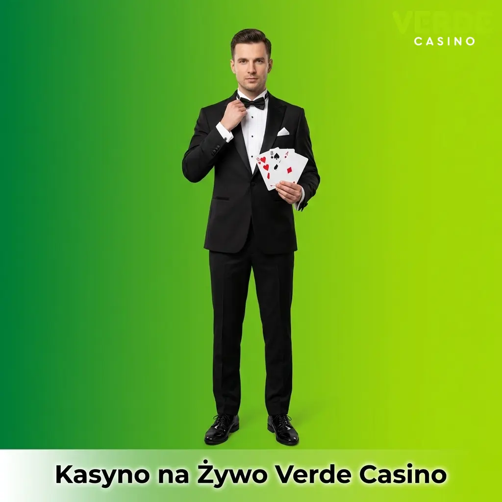 Krupier przy stole w kasynie na żywo Verde Casino – ruletka, blackjack, baccarat w czasie rzeczywistym