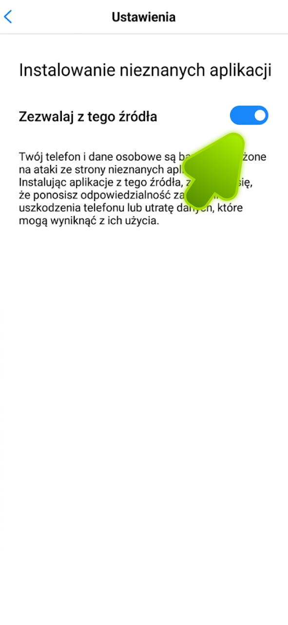 Skonfiguruj ustawienia, aby zainstalować aplikację Verde Casino na Androida.