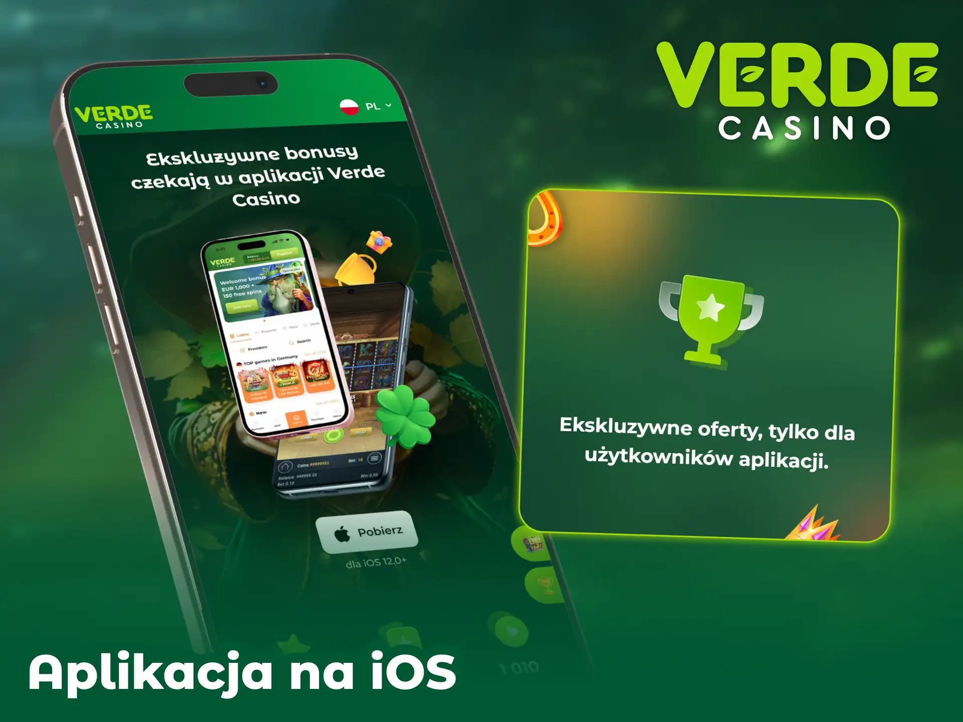 Zainstaluj aplikację Verde Casino iOS za pomocą kilku kliknięć.