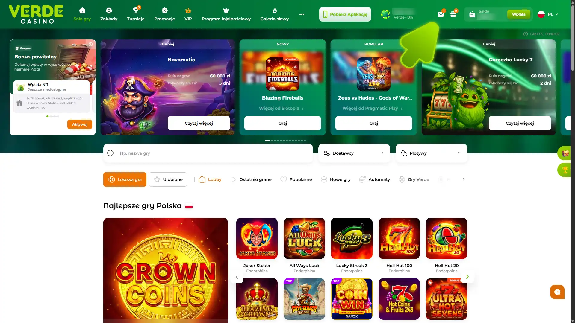 Poczekaj na powiadomienie o weryfikacji twojego konta w Verde Casino.