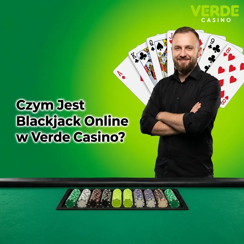 Blackjack online w Verde Casino – klasyczna gra karciana z krupierem na żywo i RNG, dostępna 24/7