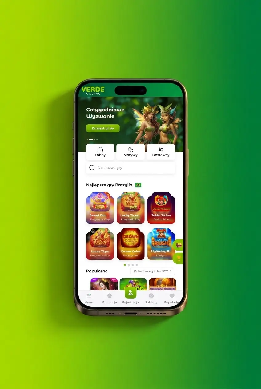 Kroki rejestracji i obstawiania futbolu amerykańskiego w Verde Casino na ekranie